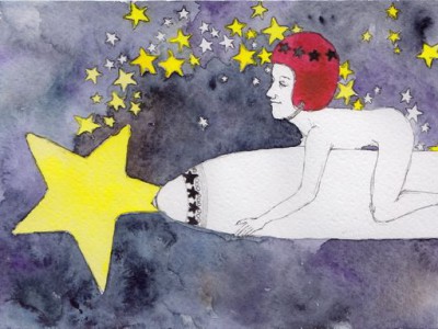 Валерия Матвеева-Нибиру. Путешествие по ту сторону сна: шкаф. 2010. Инсталляция, рисунки. Смешанная техника. 200х150х60. Courtesy автор / Valeria Matveyeva-Nibiru. Journey to the Other Side of the Dream: Wardrobe. 2010. Installation, drawings. Mixed media. 200х150х60 cm. Courtesy author